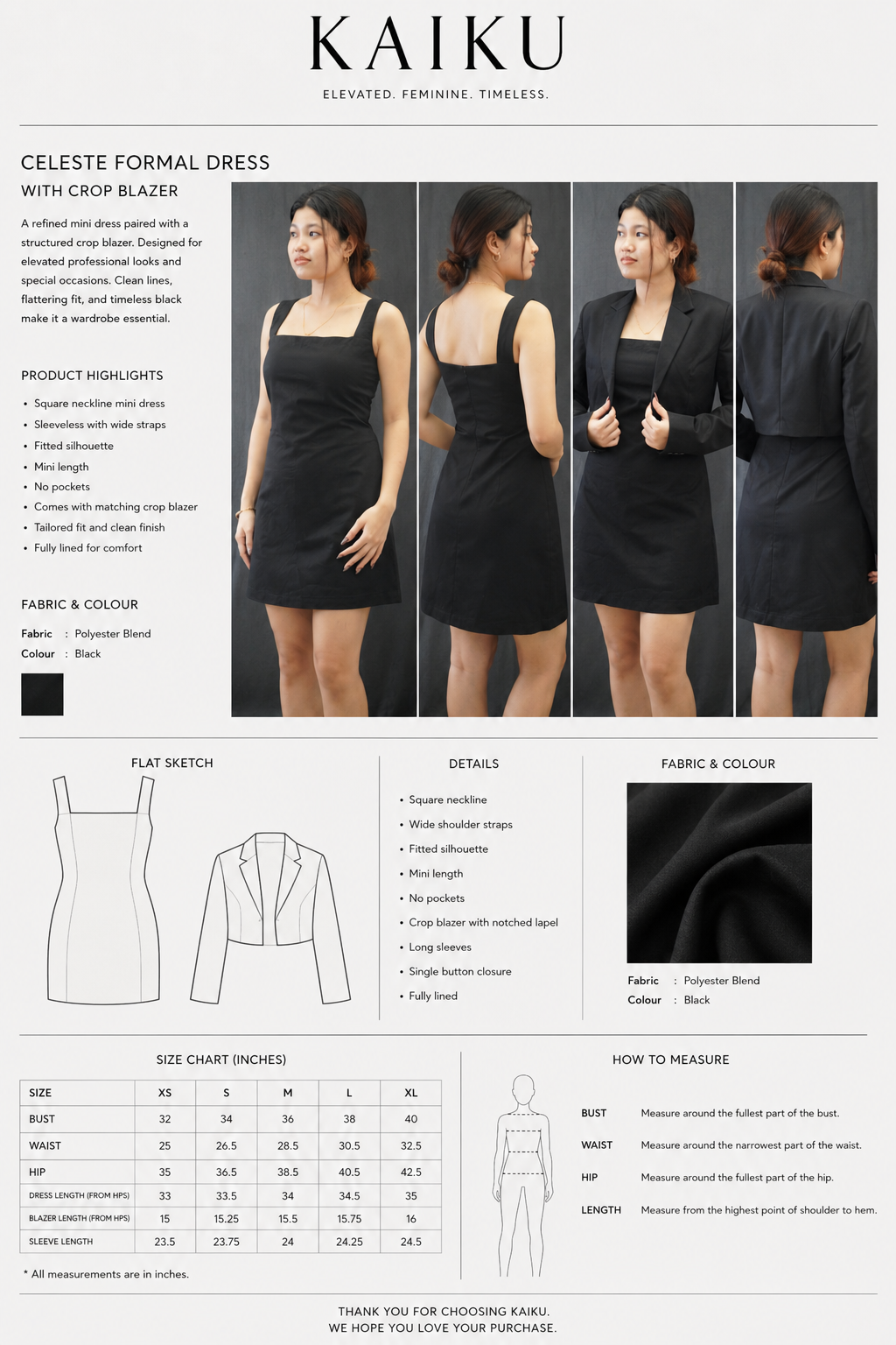 Celeste Formal Dress with Crop Blazer