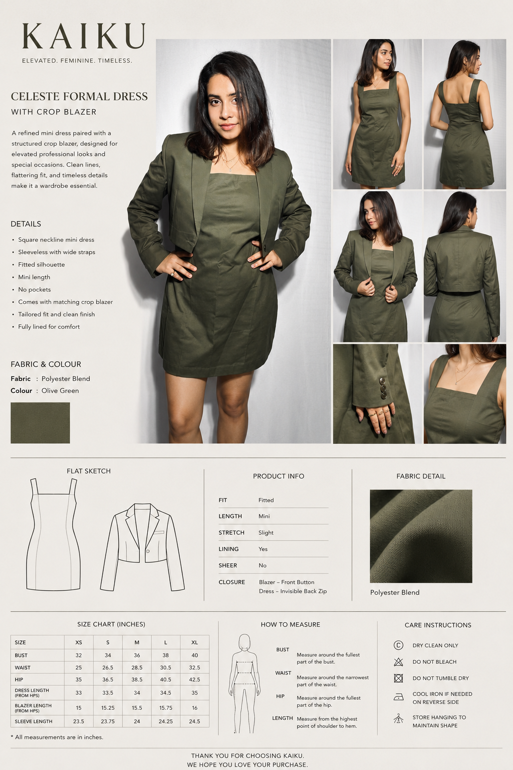 Celeste Formal Dress with Crop Blazer